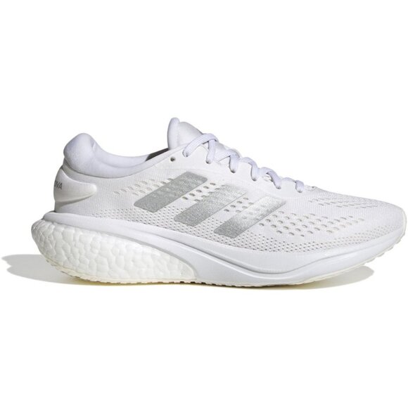 adidas Womens Supernova 2 Running Shoes White/Silver Metallic/Cloud White - Picture 1 of 4